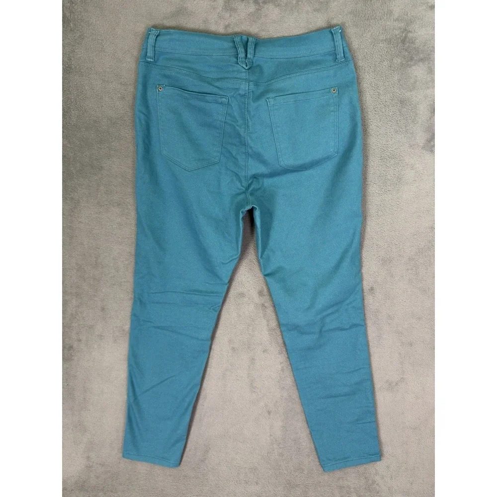 Curve Appeal Jeans Womens 8 Blue Teal High Rise Minimalist Jegging Stretch - Picture 2 of 9